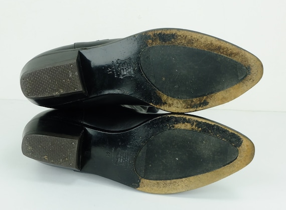 mima venezia 80s 90s vintage BOOTS black leather … - image 8