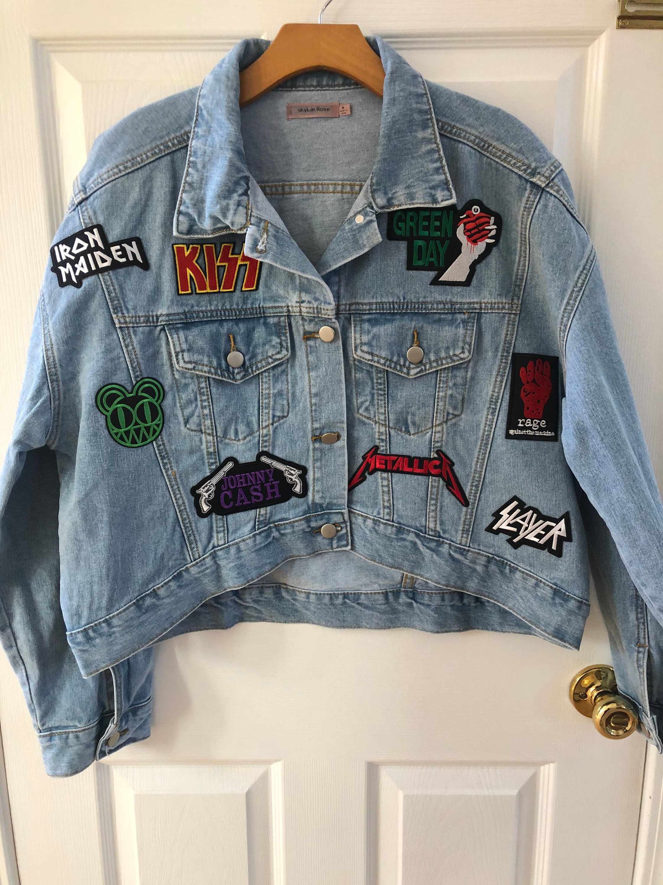 Jean Jacket Rock Band Patches 