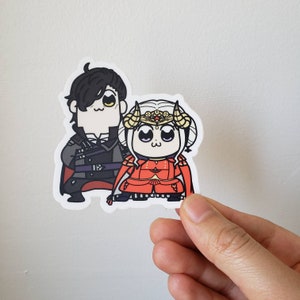 Fire Emblem Three Houses Stickers: Black Eagles Edelgard and Hubert