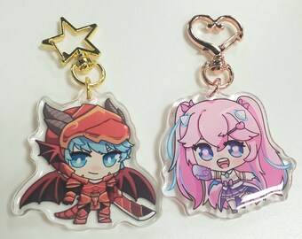 Kaiser and Angelic Buster 2 Inch Epoxy Acrylic Keychain