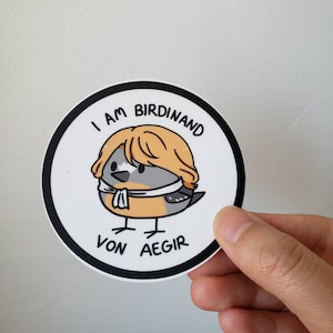 Fire Emblem Three Houses Stickers: Black Eagles Birdinand