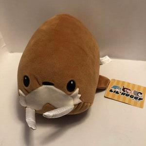 Vintage 1989 Disney Sea World Walrus Pair Stuffed Animals Plush