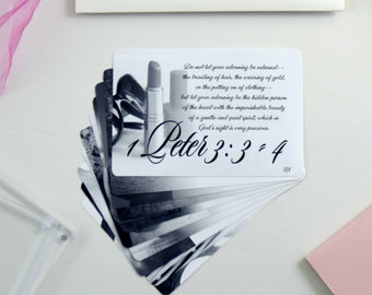 Women's Scripture Cards, Bible Verse Cards, Encouragement, Memorization Scripture (10-Pack)