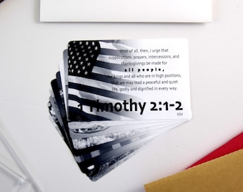 Pray For Our Nation Cards, Bible Verse Cards, Encouragement, Inspirational, Memorization Scripture (10-Pack)