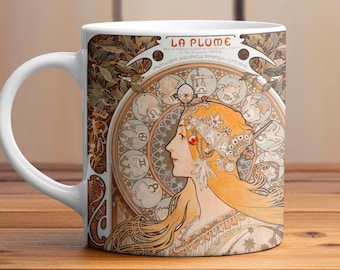 Alphonse Mucha Mug | La Plume (ca. 1896 - 97)