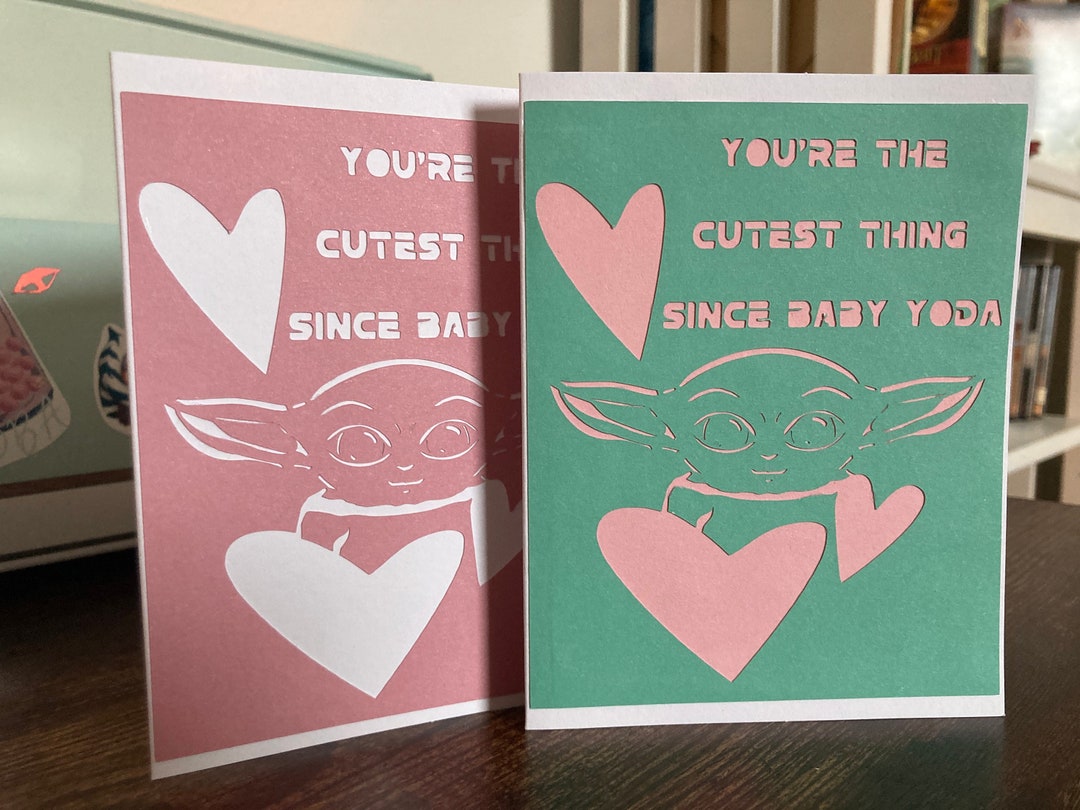Baby Yoda Valentine's Day Card Etsy