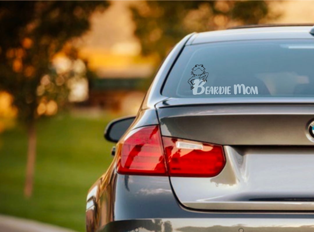 Beardie Mom/dad Car Decal - Bumper Sticker - Vinyl- - Etsy
