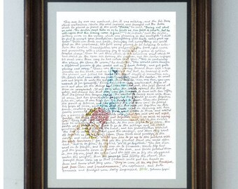 Heidi, retrato hecho a mano de la joven en las montañas suizas por Johanna Spyri