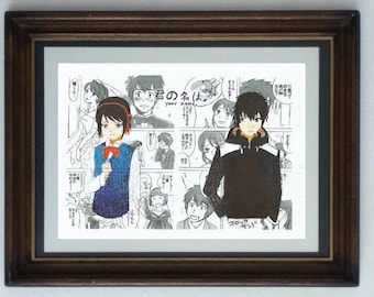 Your Name (Kimi no Na wa) Hand-Painted Illustration: Mitsuha and Taki