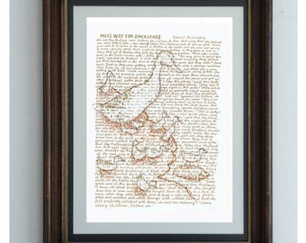 Make Way For Ducklings by Robert McCloskey, handmade art based on the beloved picture book about Mr and Mrs Mallard trying to find a home