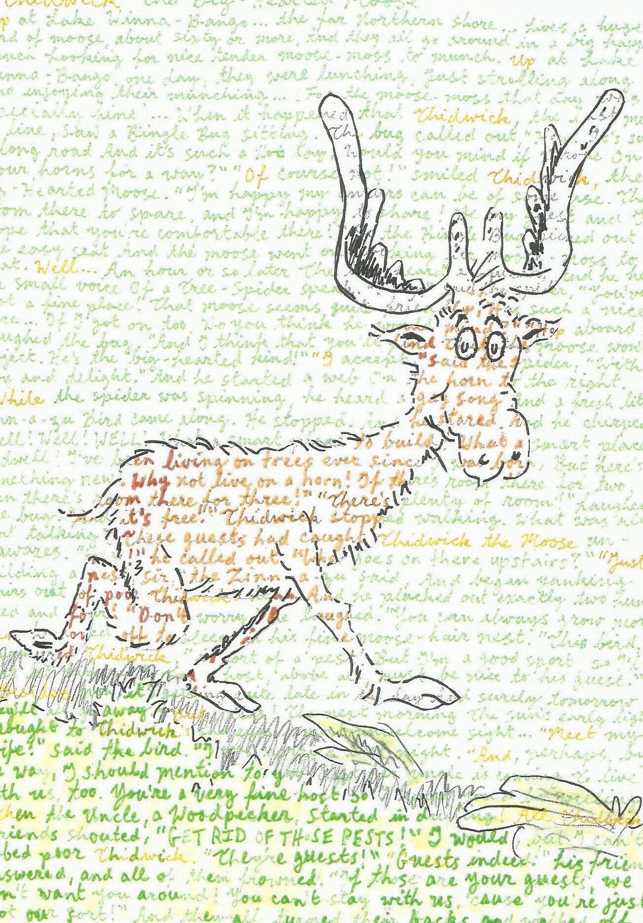 Canadian Moose Porn - Thidwick the Kind-hearted Moose a Story Poster Based on the - Etsy