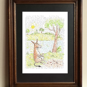 Sylvester and the Magic Pebble by William Steig, a handmade poster of the famous picture book