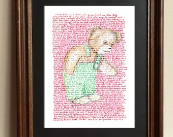 Corduroy, a handmade poster with an excerpt from the classic children’s book