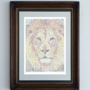 Erstaunliche Wildtier-Wortposter, Löwe, Tiger, Giraffe, Clownfisch, Gorilla, Flamingo, Schmetterling, Nilpferd ... mehr auf Anfrage erhältlich