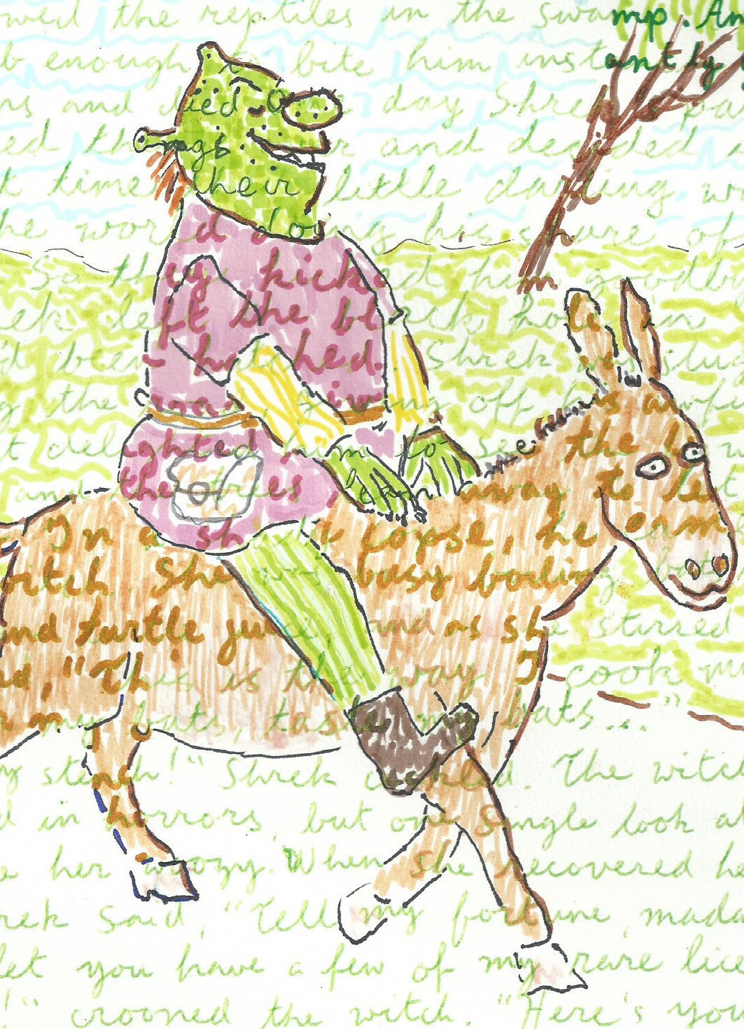 Shrek by William Steig Reader's Poster the Original Etsy Ireland