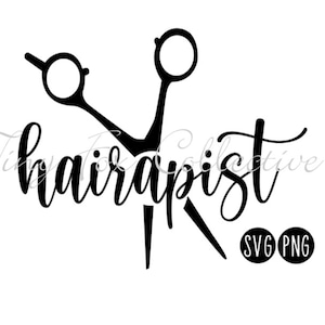 Hairapist SVG PNG File, Digital File, Download, Hair Dresser, Hair Stylist, Gift, Personalized, Wine Glass, Decal, Sticker