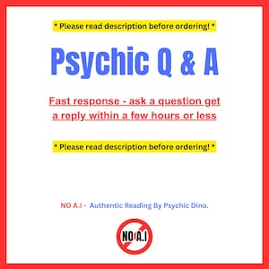 Psychic reading Questions and Answers fast response within a few hours daily , Please read description before ordering, Same Day Psychic