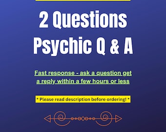 Fast same day Psychic Reading, 2 Questions any subject answers given by Spiritual Medium Dino, quick response PDF delivery