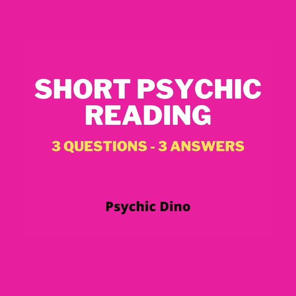 Lectura psíquica 3 preguntas con respuestas cortas.
