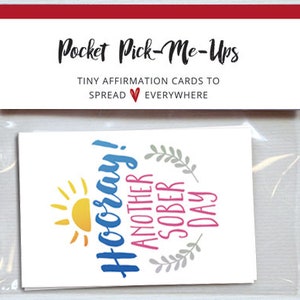 Cartões de incentivo Pocket-Pick-Me-Ups, presente de sobriedade, presente sóbrio, aniversário sóbrio, cartão sóbrio, presente sóbrio para ele, presente sóbrio para ela