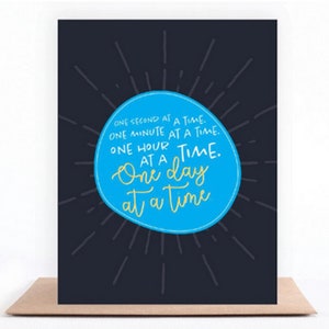 One Day At A Time Karte, Nüchternheit Karte, ODAT, Nüchtern Geburtstag, Nüchtern, Nüchternheit Geschenk für Männer, Nüchternheit Geschenk für Frauen, Nüchtern Karte, soberversary