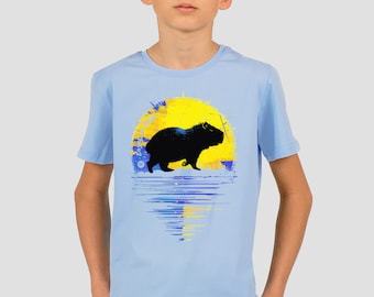 Capybara Boys T-shirt - Summer Fun Birthday Gift - Children's Graphic Tee - Boys and Girls T-shirt - Birthday Gift for Son