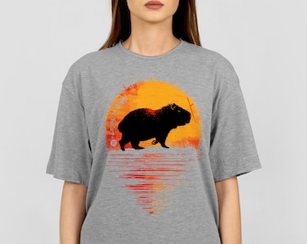 Capybara Oversized T-shirt - Gift for Capybara Lover - Womens Cotton Tee - Stylish Girlfriend Gift - Gifts for Her