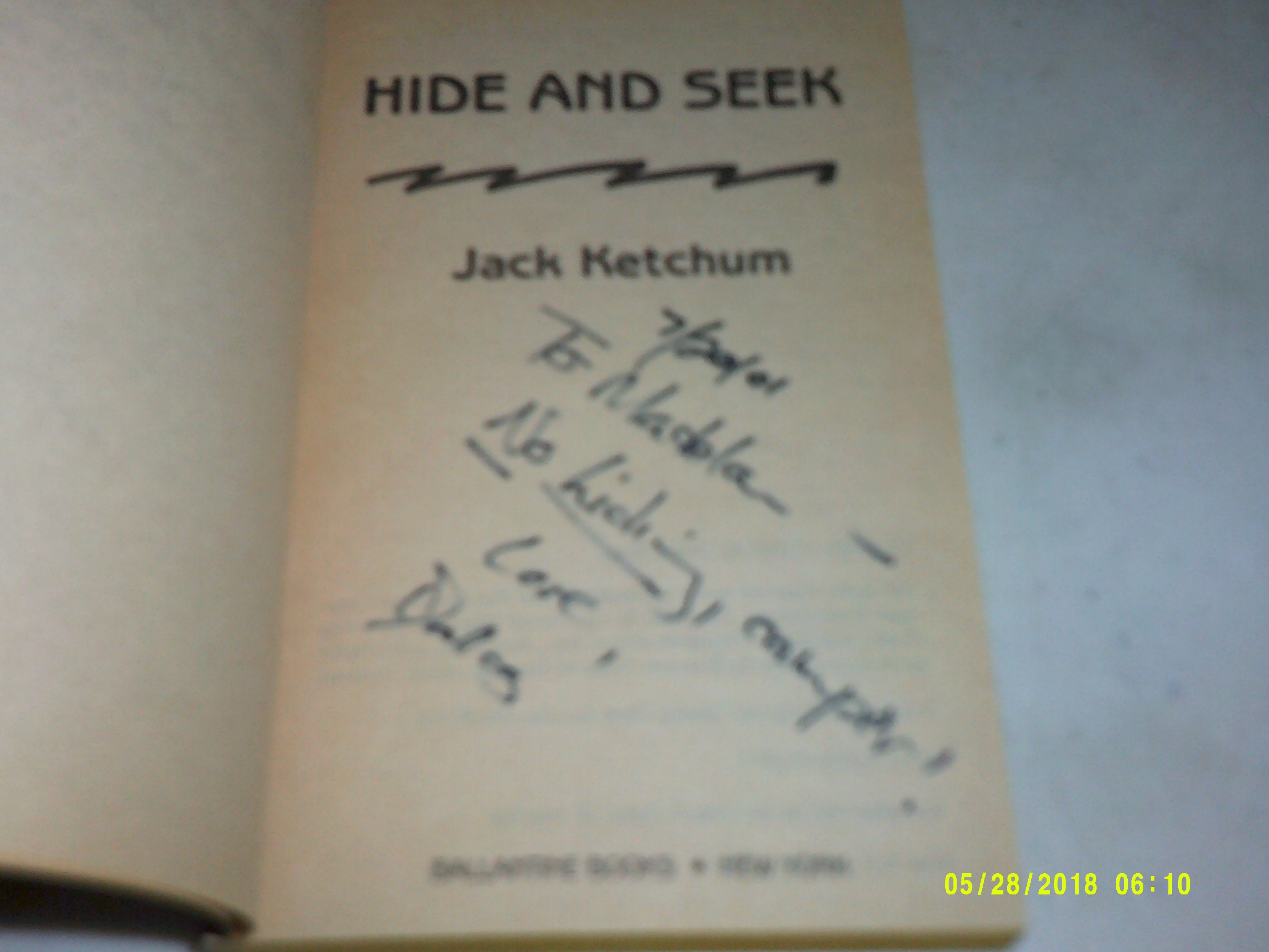 Hide and Seek by Jack Ketchum Hide and Seek by Jack Ketchum