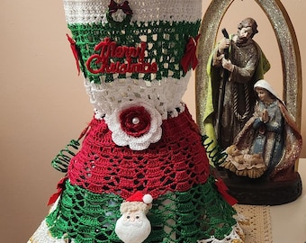 Handmade Crochet Christmas Blender Cover: Festive Kitchen Decor