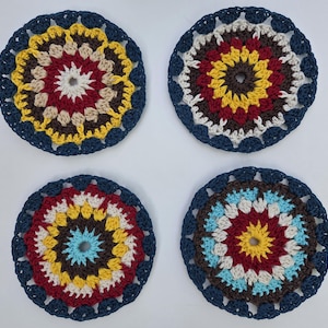 Elegant Harmony: Set of 4 Premium 6” Coasters