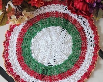 Radiant Elegance: Exquisite Doily in a Circular Symphony