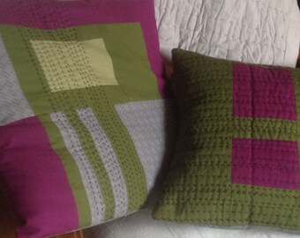 Modern pieced pillows