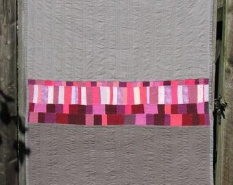 Modern Art Quilt, "Pink Etude"