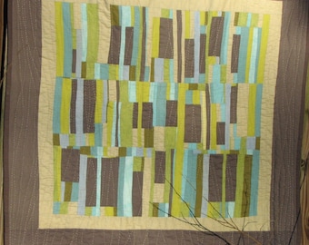 Modern Art Quilt; “Sea Glass”