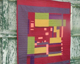 Modern Art Quilt: "Hot Spots"