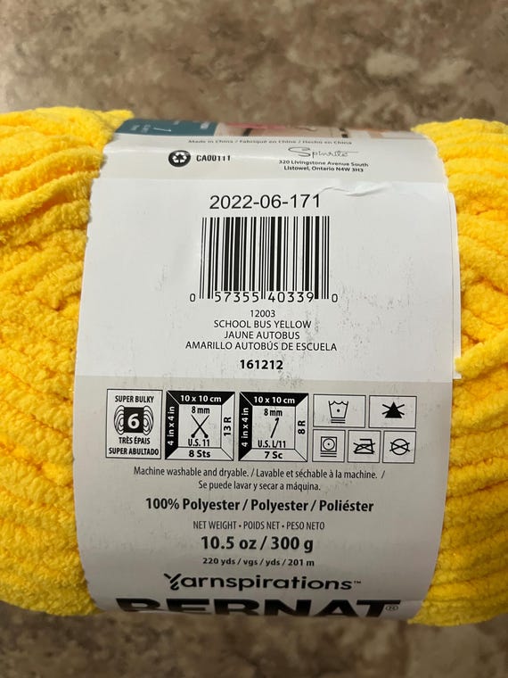 SCHOOL BUS YELLOW Bernat Blanket Brights Yarn Etsy