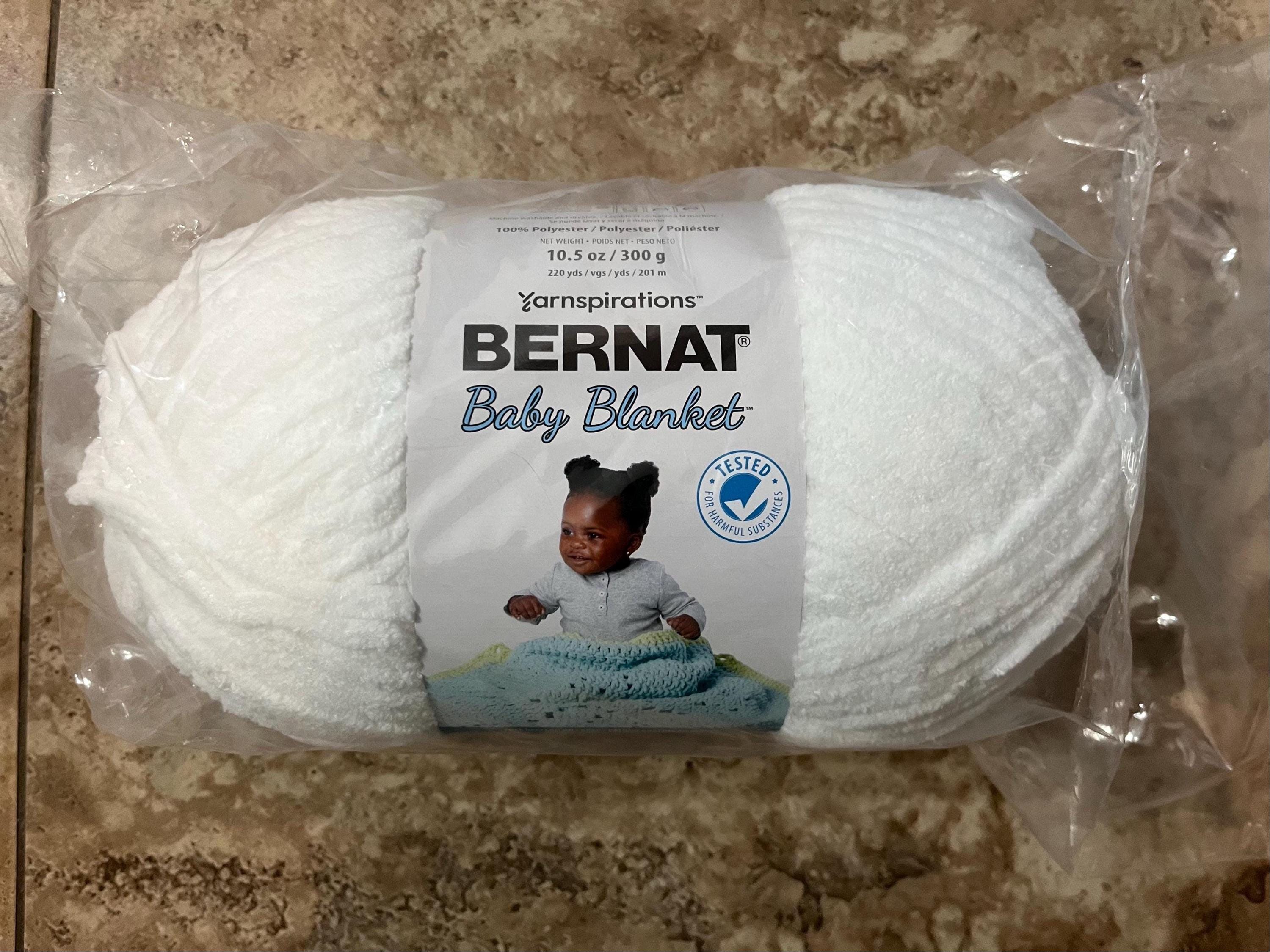 WHITE Bernat Baby Blanket Yarn 10.5 Oz Etsy