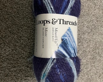 HERITAGE BLUE, Purple Yarn, Mixed UP Yarn by Loops & Threads - Etsy