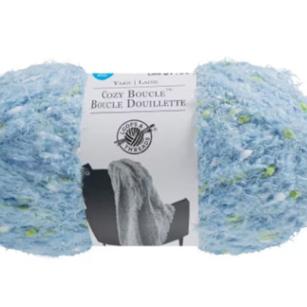 BLUE BELL, Cozy Boucle Yarn by Loops & Threads