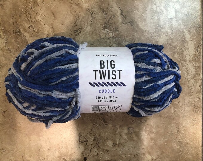 Blue Variegated, BIG TWIST CUDDLE Yarn , Bulky Etsy