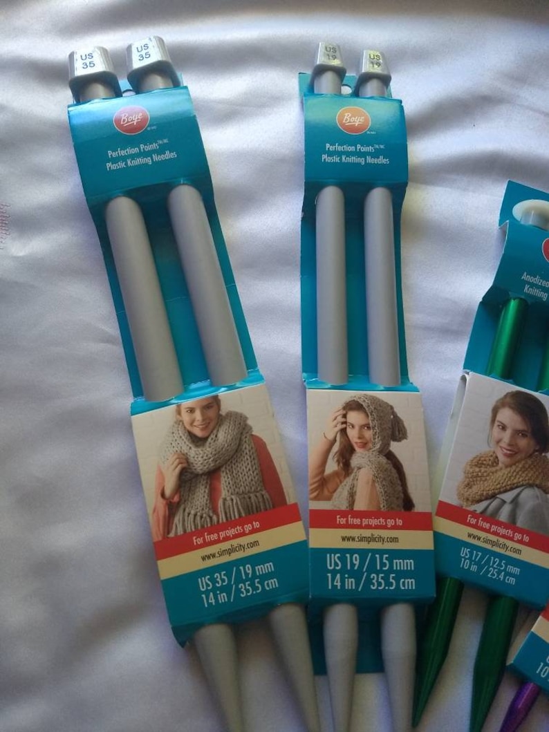 size US 35 Plastic Knitting Needles us 10 size US 19 Size us 11 size us 17 Anodized Aluminum Knitting Needles BOYE Knitting needles