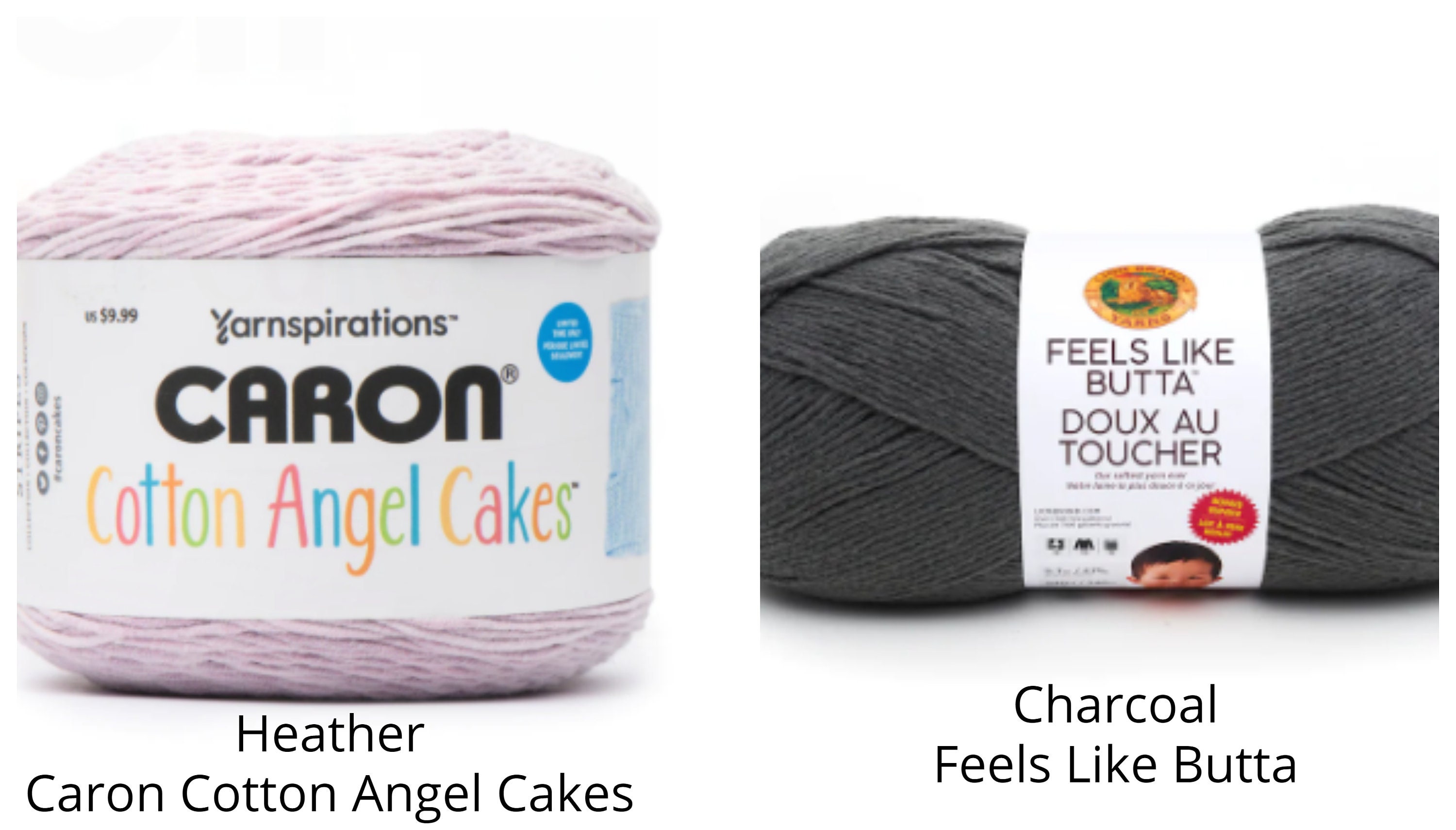 HEATHER Caron Cotton Angel Cakes Yarn CHARCOAL Lion Brand Etsy