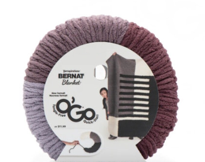 PURPLE PLUM, Bernat Blanket O'go Yarn Etsy