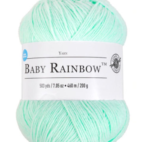 LIGHT AQUA, Baby Rainbow™ Yarn by Loops & Threads