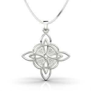 Witch&#39;s Knot Necklace | Handmade 925 Sterling Silver Amulet | Witches Knot Gift for Women | Made in Peru