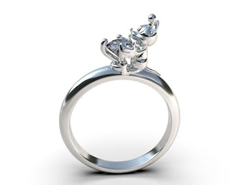 Handmade Sterling Silver Mickey Mouse Ring | Cartoon Jewelry