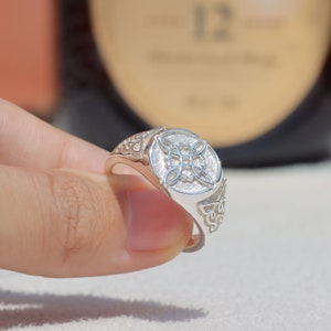 Handmade Witch Knot Sterling Silver Ring: Amulet Gift
