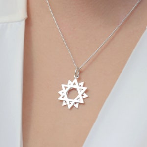 Twelve Pointed Star Necklace Mercury Retrograde Protective Amulet Gift for Women 925 Sterling Silver Necklace Made in Peru