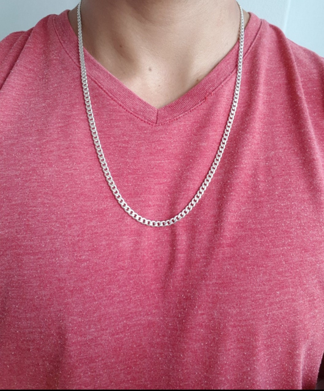 Panzer Silver Chain, Panzer Chain, Sterling 925 Silver Chain, Silver Curb Chain, Panzer Necklace, Silver Jewelry, gift for men, made in Peru