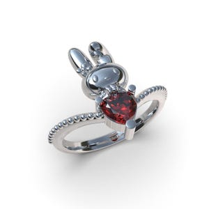 My Melody Ring, Sanrio Ring | Character Ring | My Melody Jewelry | Sweet Ring | Japanese Cartoon | 925 Silver | handmade in Peru